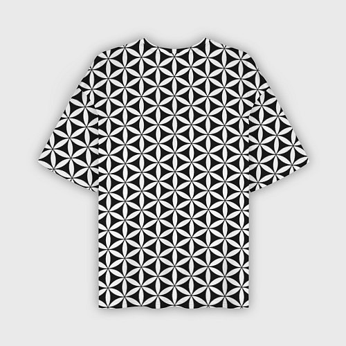 Мужская футболка оверсайз Цветок Жизни / 3D-принт – фото 2