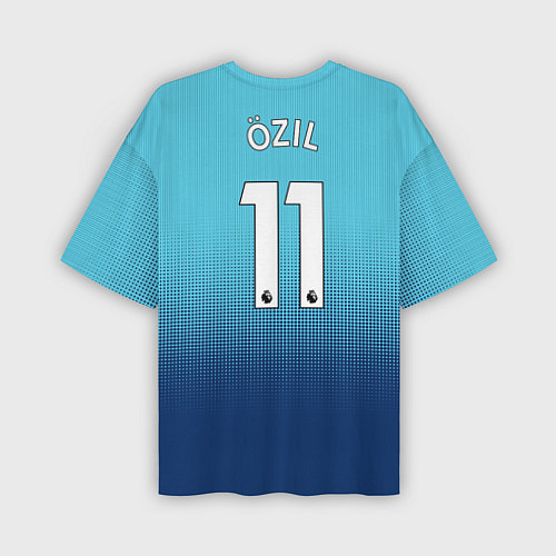 Мужская футболка оверсайз Arsenal FC: Ozil Blue Away 17/18 / 3D-принт – фото 2