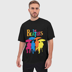 Футболка оверсайз мужская The Beatles: Colour Rain, цвет: 3D-принт — фото 2