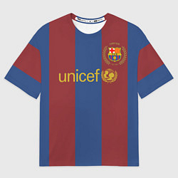 Мужская футболка оверсайз FCB: Ronaldinho Retro