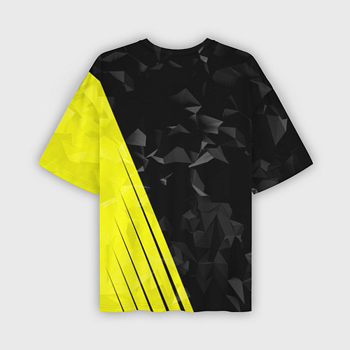 Мужская футболка оверсайз FC Borussia Dortmund: Abstract / 3D-принт – фото 2