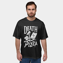 Футболка оверсайз мужская Death By Pizza, цвет: 3D-принт — фото 2