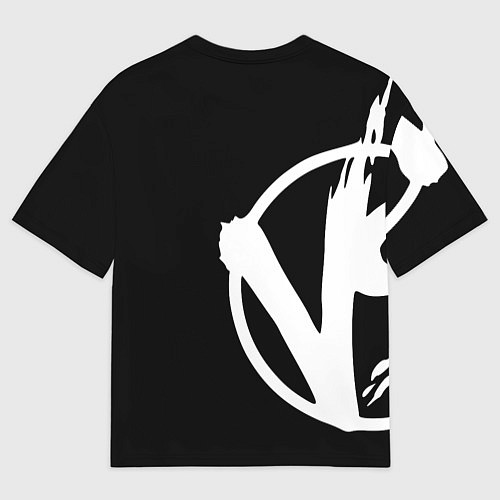 Мужская футболка оверсайз Versus Battle: Black / 3D-принт – фото 2