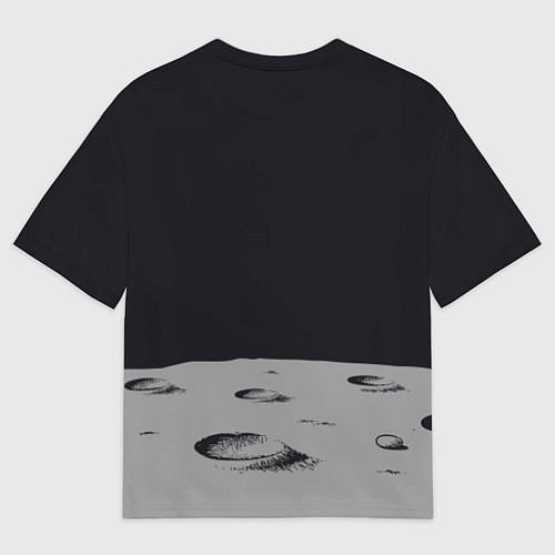 Мужская футболка оверсайз NASA: Moon / 3D-принт – фото 2