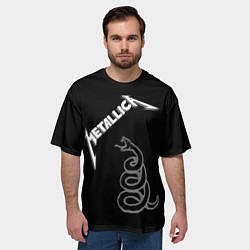 Футболка оверсайз мужская Metallica - snake, цвет: 3D-принт — фото 2