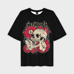 Мужская футболка оверсайз Metallica Skull