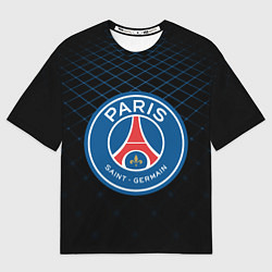 Футболка оверсайз мужская FC PSG: Blue Lines, цвет: 3D-принт