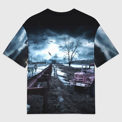 Мужская футболка оверсайз S T A L K E R - Р У С Л А Н / 3D-принт – фото 2
