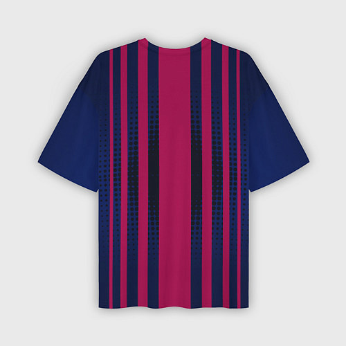 Мужская футболка оверсайз FC Barcelona: Rakuten / 3D-принт – фото 2