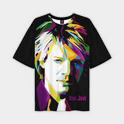 Футболка оверсайз мужская Jon Bon Jovi Art, цвет: 3D-принт
