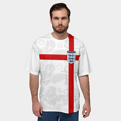 Футболка оверсайз мужская Сборная Англии, цвет: 3D-принт — фото 2