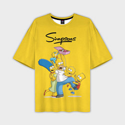 Футболка оверсайз мужская Simpsons Family, цвет: 3D-принт