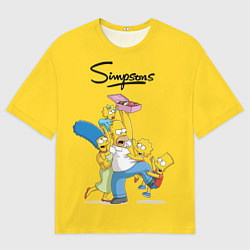 Футболка оверсайз мужская Simpsons Family, цвет: 3D-принт