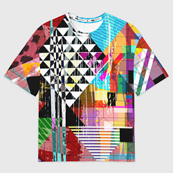 Мужская футболка оверсайз RGB Geometry