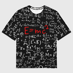 Футболка оверсайз мужская E=mc2, цвет: 3D-принт