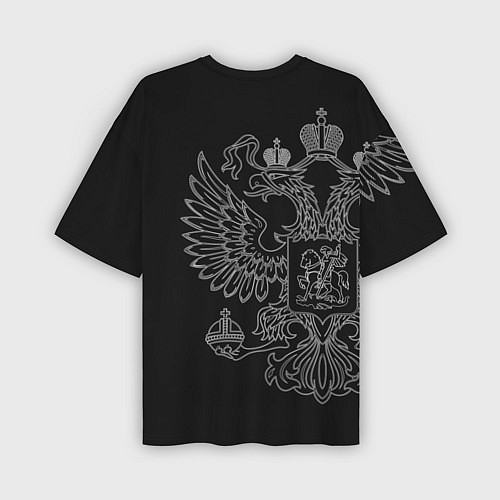 Мужская футболка оверсайз Танкист: герб РФ / 3D-принт – фото 2