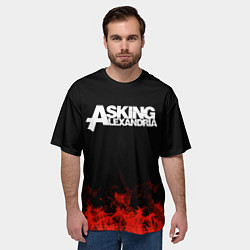 Футболка оверсайз мужская Asking Alexandria: Flame, цвет: 3D-принт — фото 2