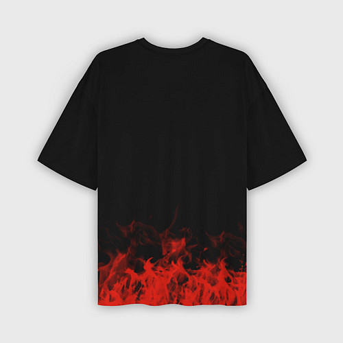 Мужская футболка оверсайз Suicide Silence: Red Flame / 3D-принт – фото 2