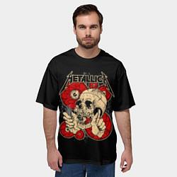 Футболка оверсайз мужская Metallica Skull, цвет: 3D-принт — фото 2
