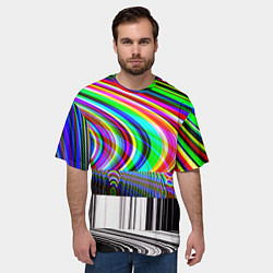 Футболка оверсайз мужская TV Glitch, цвет: 3D-принт — фото 2