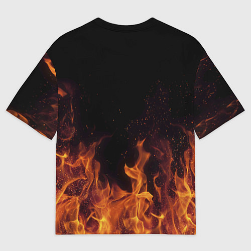 Мужская футболка оверсайз Костя огонь мужик / 3D-принт – фото 2