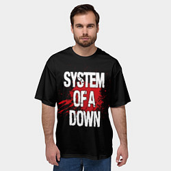 Футболка оверсайз мужская System of a Down Blood, цвет: 3D-принт — фото 2