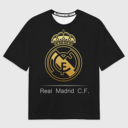 Футболка оверсайз мужская FC Real Madrid: Gold Edition, цвет: 3D-принт