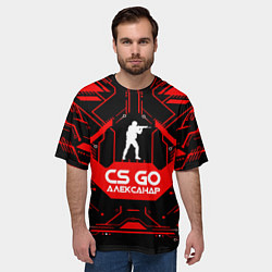 Футболка оверсайз мужская CS:GO - Александр, цвет: 3D-принт — фото 2