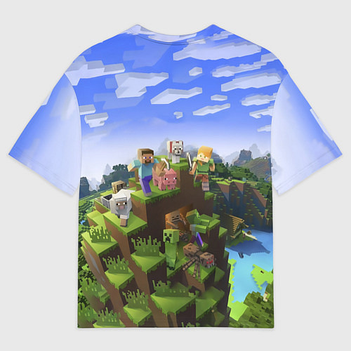 Мужская футболка оверсайз Майнкрафт: Костя / 3D-принт – фото 2