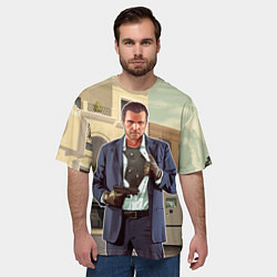 Футболка оверсайз мужская GTA V: Michael, цвет: 3D-принт — фото 2