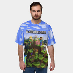 Футболка оверсайз мужская Майнкрафт: Владислав, цвет: 3D-принт — фото 2