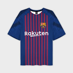 Мужская футболка оверсайз FC Barcelona: Messi Home 18/19