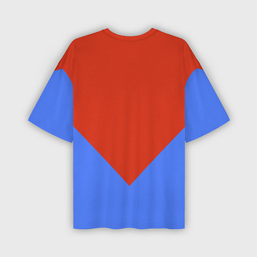 Мужская футболка оверсайз Russia Red & Blue / 3D-принт – фото 2