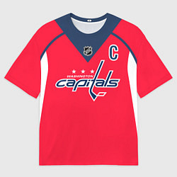 Футболка оверсайз мужская Washington Capitals: Ovechkin Red, цвет: 3D-принт