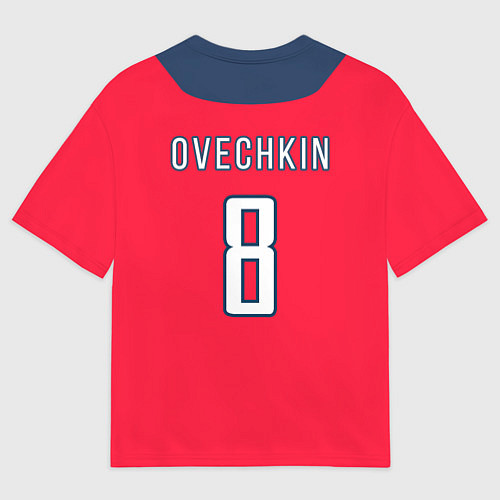 Мужская футболка оверсайз Washington Capitals: Ovechkin Red / 3D-принт – фото 2