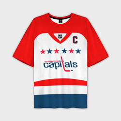 Футболка оверсайз мужская Washington Capitals: Ovechkin White, цвет: 3D-принт