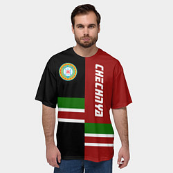 Футболка оверсайз мужская Chechnya, Russia, цвет: 3D-принт — фото 2