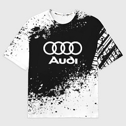 Футболка оверсайз мужская Audi: Black Spray, цвет: 3D-принт