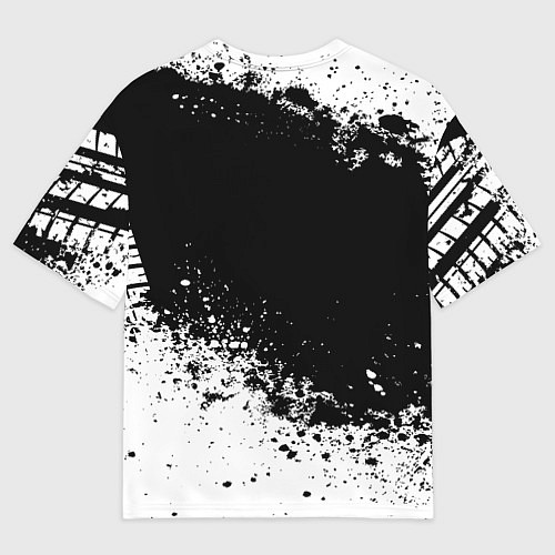 Мужская футболка оверсайз Volkswagen: Black Spray / 3D-принт – фото 2