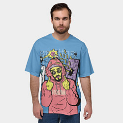 Футболка оверсайз мужская Mnogoznaal, цвет: 3D-принт — фото 2