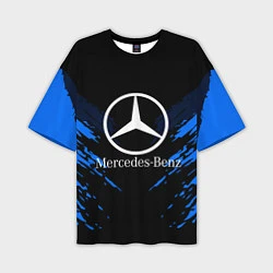 Мужская футболка оверсайз Mercedes-Benz: Blue Anger
