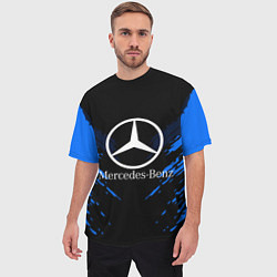 Футболка оверсайз мужская Mercedes-Benz: Blue Anger, цвет: 3D-принт — фото 2