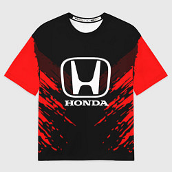 Мужская футболка оверсайз Honda: Red Anger