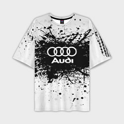 Мужская футболка оверсайз Audi: Black Spray