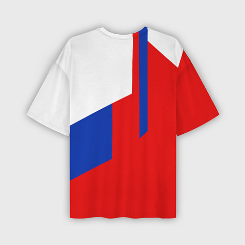 Мужская футболка оверсайз Russia: Geometry Tricolor / 3D-принт – фото 2