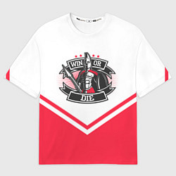 Футболка оверсайз мужская Победи или умри, цвет: 3D-принт