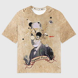 Футболка оверсайз мужская Зигмунд Фрейд, цвет: 3D-принт