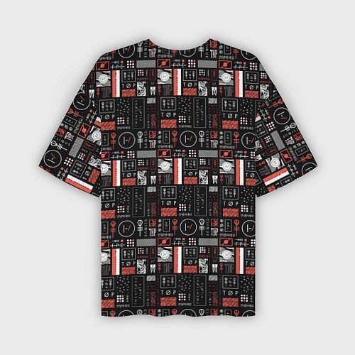 Мужская футболка оверсайз Twenty One Pilots: Pattern / 3D-принт – фото 2