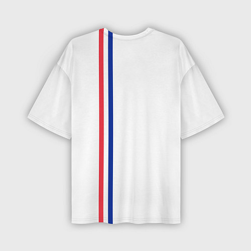 Мужская футболка оверсайз Франция: лента с гербом / 3D-принт – фото 2