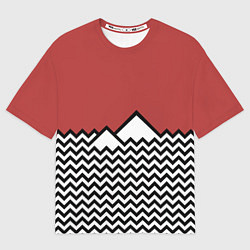 Мужская футболка оверсайз Горы Твин Пикс